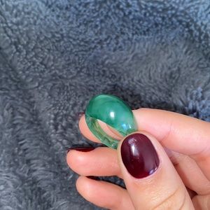 Green jade ring